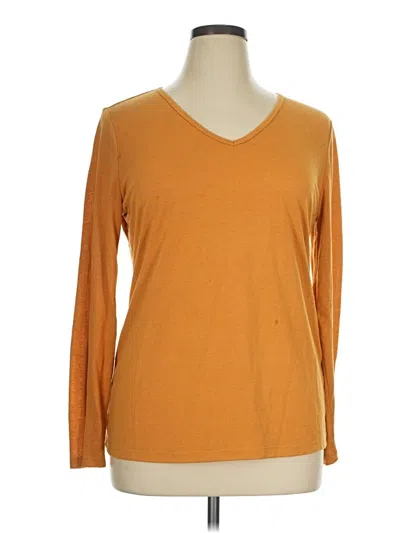 Pre-owned Faded Glory 3/4 Sleeve T-shirt In Orange