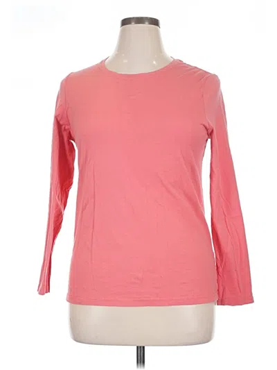 Pre-owned Faded Glory 3/4 Sleeve T-shirt In Pink
