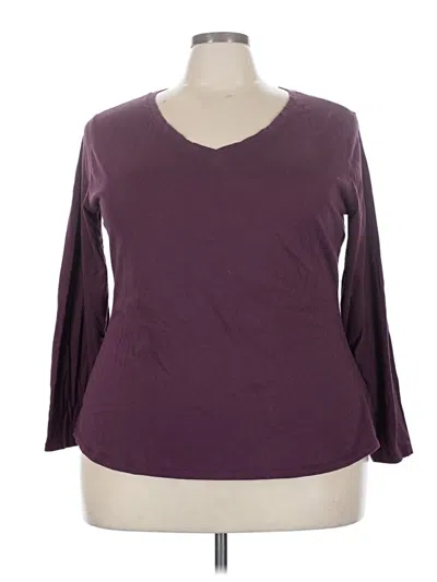 Pre-owned Faded Glory 3/4 Sleeve T-shirt In Purple