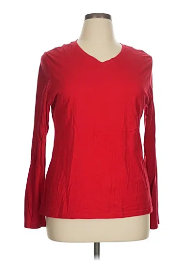 Pre-owned Faded Glory 3/4 Sleeve T-shirt In Red