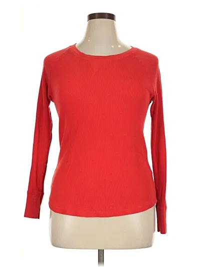 Pre-owned Faded Glory 3/4 Sleeve T-shirt In Red