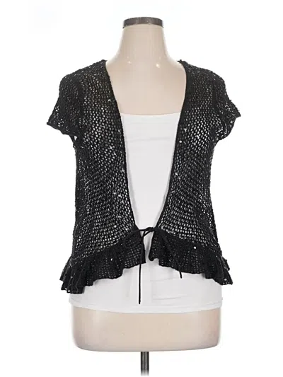 Pre-owned Faded Glory Cardigan Sweater In Black