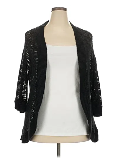 Pre-owned Faded Glory Cardigan Sweater In Black
