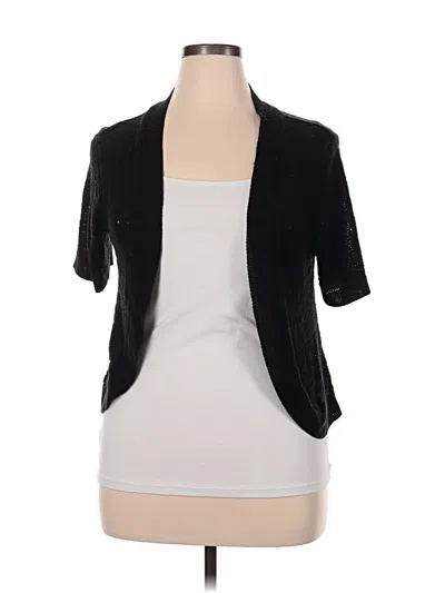 Pre-owned Faded Glory Cardigan Sweater In Black