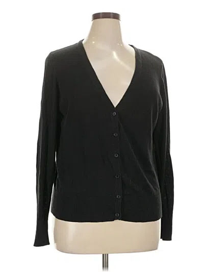 Pre-owned Faded Glory Cardigan Sweater In Black