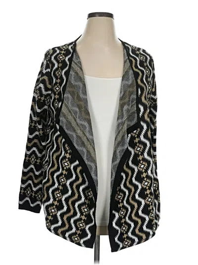 Pre-owned Faded Glory Cardigan Sweater In Black