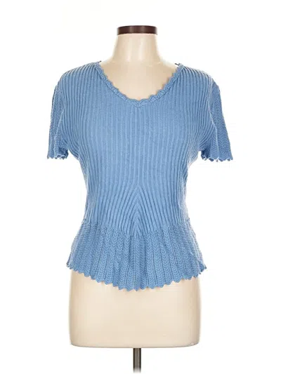 Pre-owned Faded Glory Cardigan Sweater In Blue