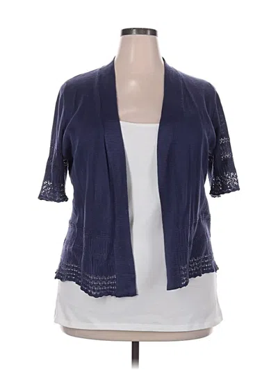 Pre-owned Faded Glory Cardigan Sweater In Blue