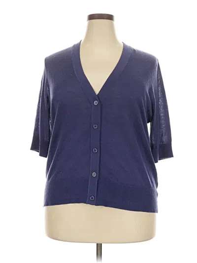 Pre-owned Faded Glory Cardigan Sweater In Blue