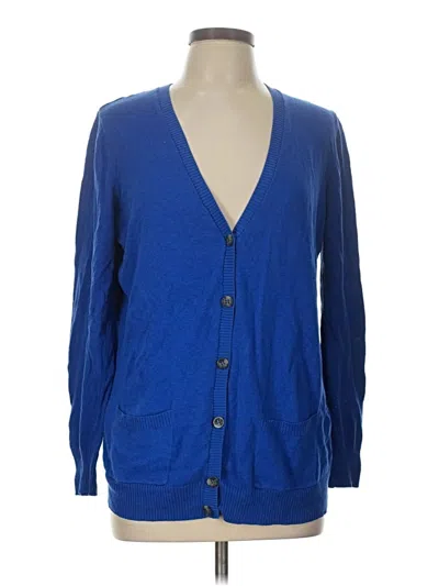Pre-owned Faded Glory Cardigan Sweater In Blue