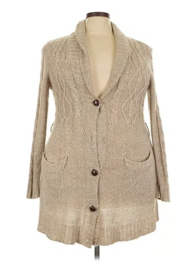 Pre-owned Faded Glory Cardigan Sweater In Brown