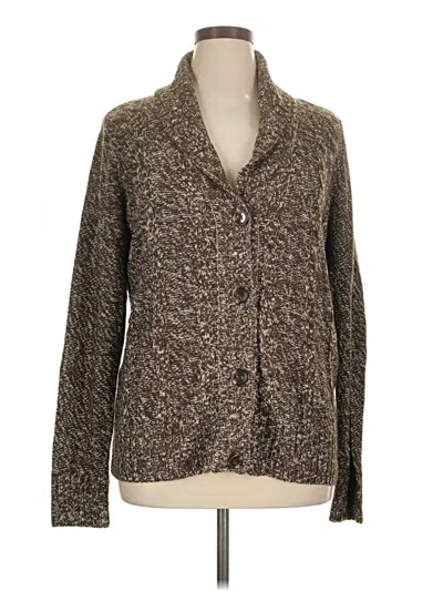 Pre-owned Faded Glory Cardigan Sweater In Brown