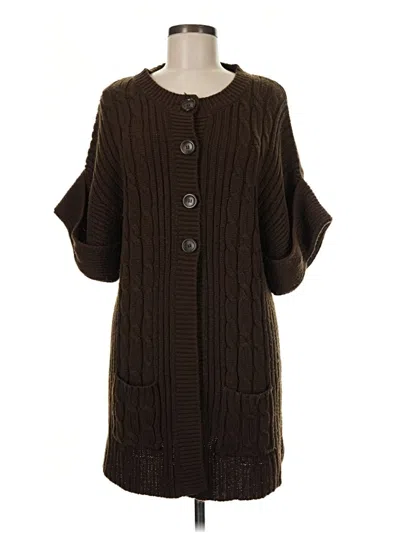 Pre-owned Faded Glory Cardigan Sweater In Brown