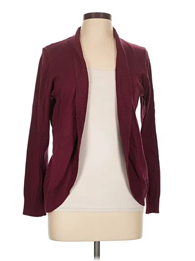 Pre-owned Faded Glory Cardigan Sweater In Burgundy