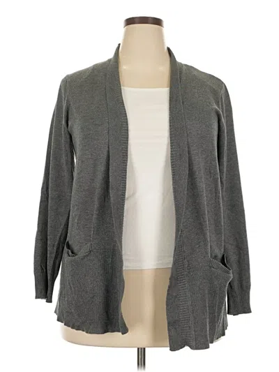 Pre-owned Faded Glory Cardigan Sweater In Gray