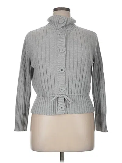 Pre-owned Faded Glory Cardigan Sweater In Gray