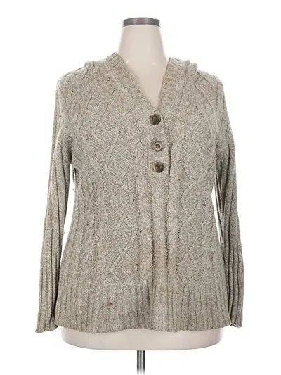 Pre-owned Faded Glory Cardigan Sweater In Gray