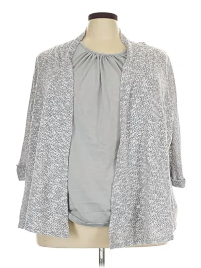 Pre-owned Faded Glory Cardigan Sweater In Gray
