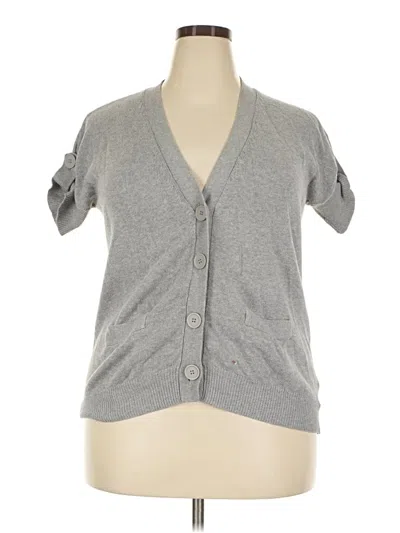 Pre-owned Faded Glory Cardigan Sweater In Gray