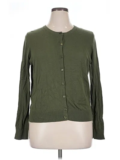 Pre-owned Faded Glory Cardigan Sweater In Green