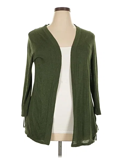 Pre-owned Faded Glory Cardigan Sweater In Green