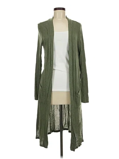 Pre-owned Faded Glory Cardigan Sweater In Green