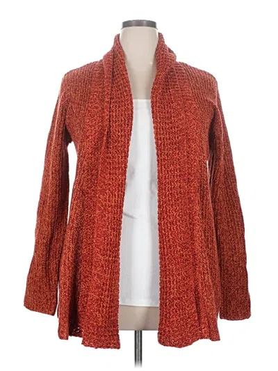 Pre-owned Faded Glory Cardigan Sweater In Orange