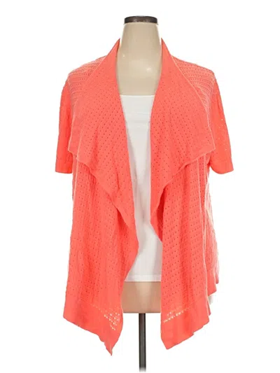 Pre-owned Faded Glory Cardigan Sweater In Orange