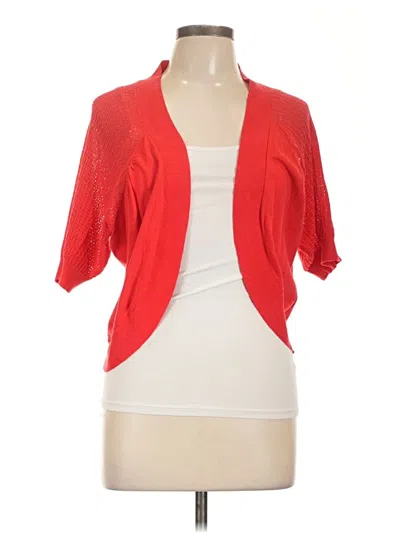 Pre-owned Faded Glory Cardigan Sweater In Red