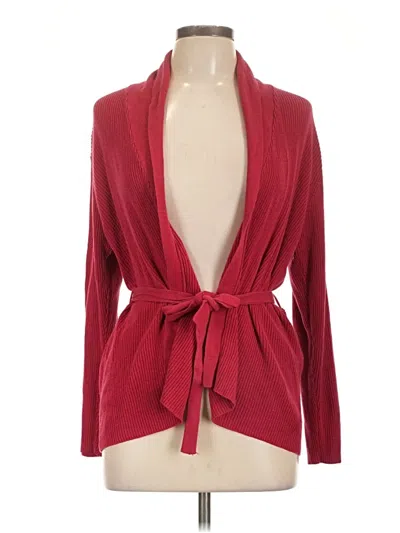 Pre-owned Faded Glory Cardigan Sweater In Red