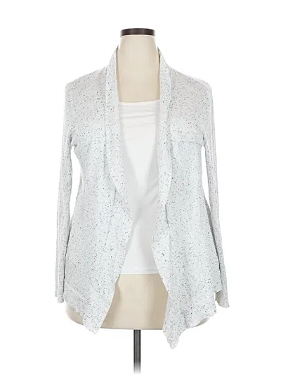 Pre-owned Faded Glory Cardigan Sweater In Silver