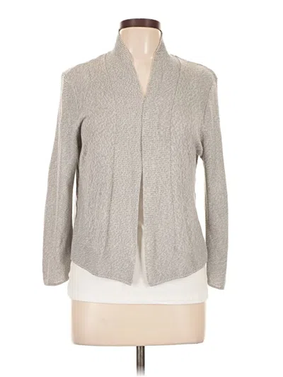 Pre-owned Faded Glory Cardigan Sweater In Silver
