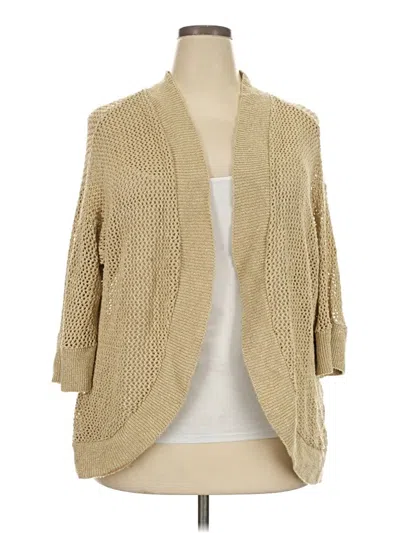 Pre-owned Faded Glory Cardigan Sweater In Tan