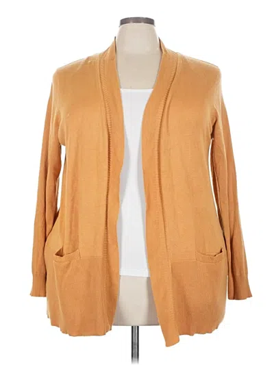 Pre-owned Faded Glory Cardigan Sweater In Tan
