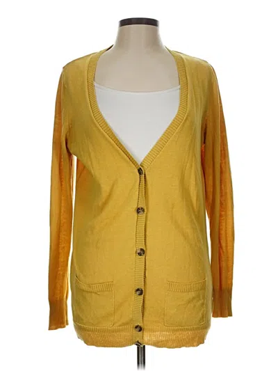 Pre-owned Faded Glory Cardigan Sweater In Yellow