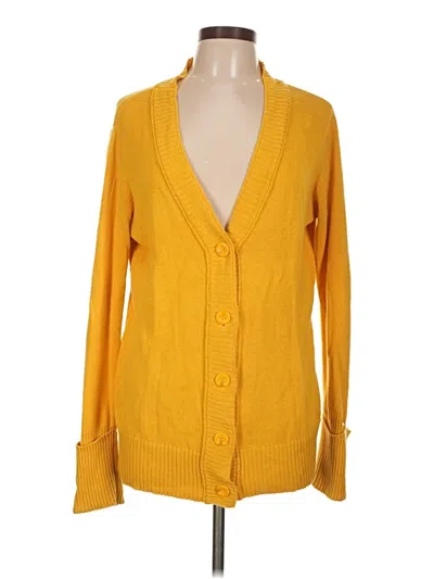 Pre-owned Faded Glory Cardigan Sweater In Yellow