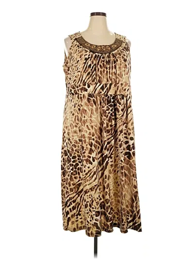 Pre-owned Faded Glory Casual Dress In Brown