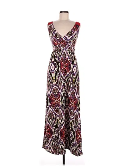 Pre-owned Faded Glory Casual Dress In Burgundy