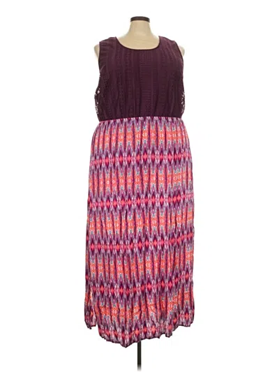 Pre-owned Faded Glory Casual Dress In Purple