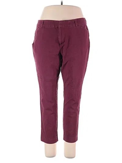 Pre-owned Faded Glory Casual Pants In Burgundy