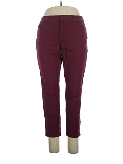 Pre-owned Faded Glory Casual Pants In Burgundy