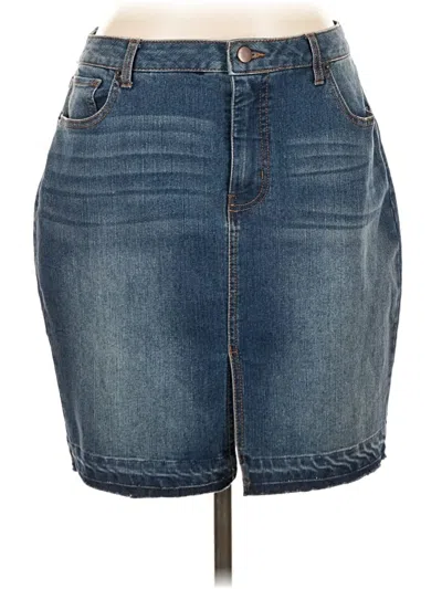 Pre-owned Faded Glory Denim Skirt In Blue