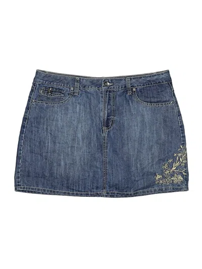 Pre-owned Faded Glory Denim Skirt In Blue