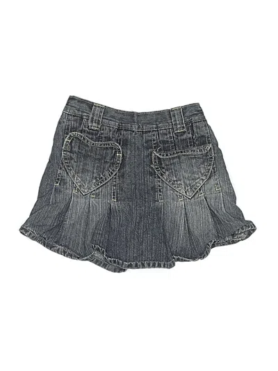 Pre-owned Faded Glory Kids' Denim Skirt In Gray