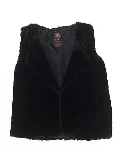 Pre-owned Faded Glory Kids' Faux Fur Vest In Black