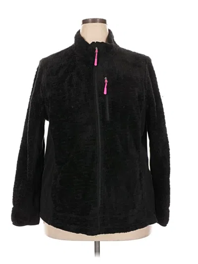 Pre-owned Faded Glory Fleece Jacket In Black