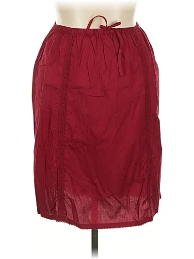 Pre-owned Faded Glory Formal Skirt In Burgundy