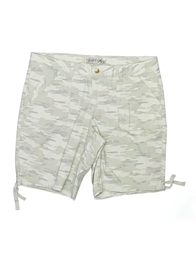 Pre-owned Faded Glory Khaki Shorts In Ivory