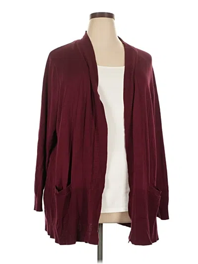 Pre-owned Faded Glory Kimono In Burgundy