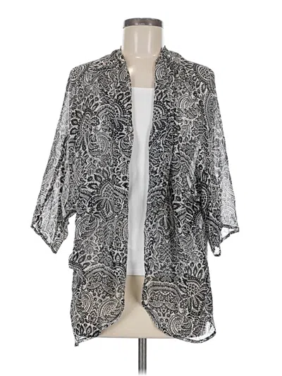 Pre-owned Faded Glory Kimono In Silver